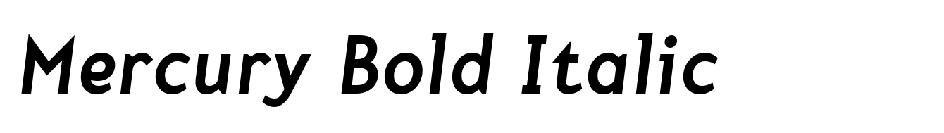 Mercury Bold Italic